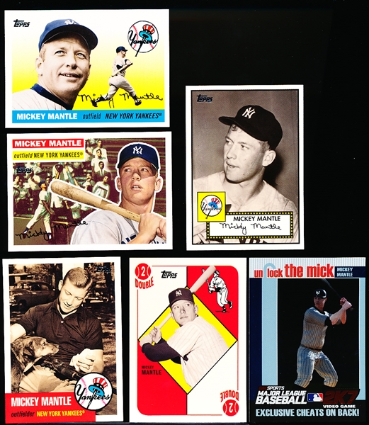 2007-08 Topps Bsbl. “Mickey Mantle Inserts”- 18 Diff. Cards