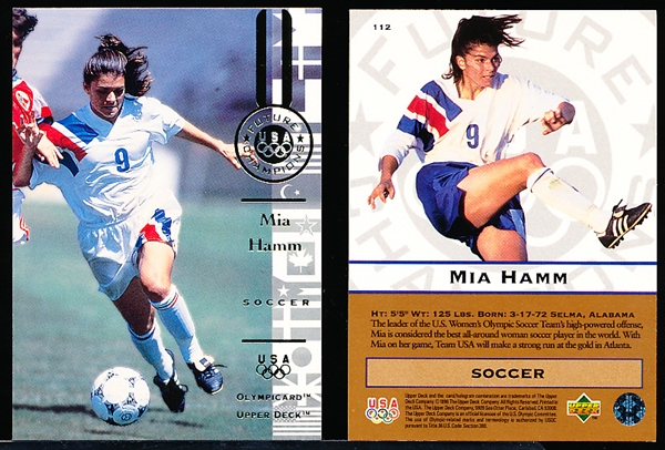 1996 Upper Deck Olympicards Soccer #112 Mia Hamm, U.S.A- 6 Cards