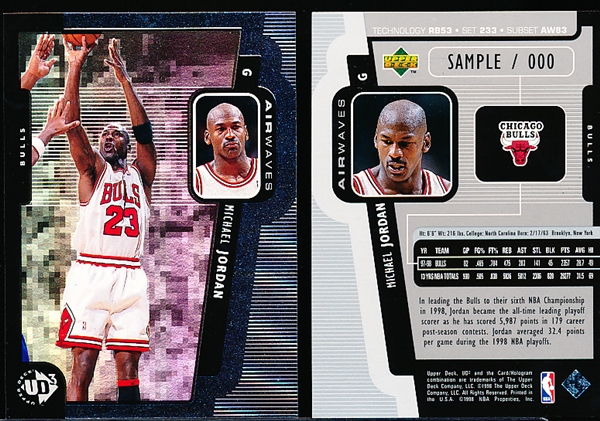 1998-99 UD3 Basketball- Michael Jordan Sample Cards- 5 Cards