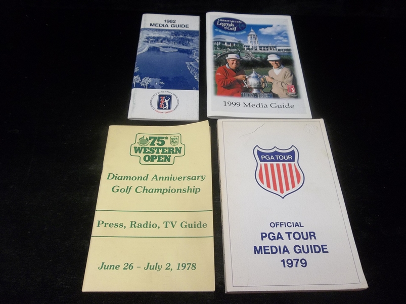 Clean-Up Lot of 4 Diff. PGA Tour Media Guides