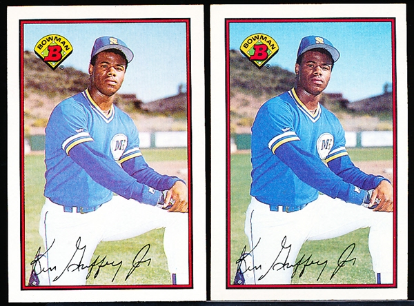 1989 Bowman Bsbl. #220 Ken Griffey, Jr. RC- 2 Cards