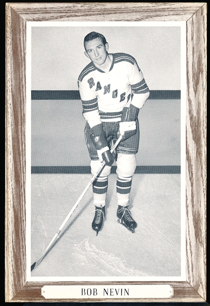 1964-67 Beehive Hockey Photo- Bob Nevin, New York Rangers