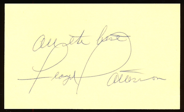 Lot Detail - Autographed Floyd Patterson Boxing Index Card