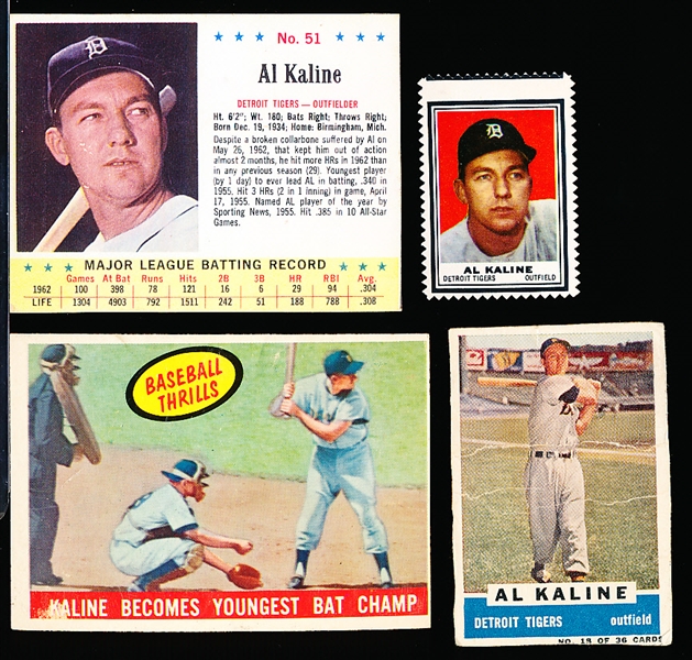 Four Diff Al Kaline Cards