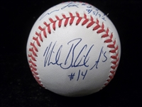 Autographed Mike Bordick and Eric Fox Official AL MLB Baseball- Beckett Certified