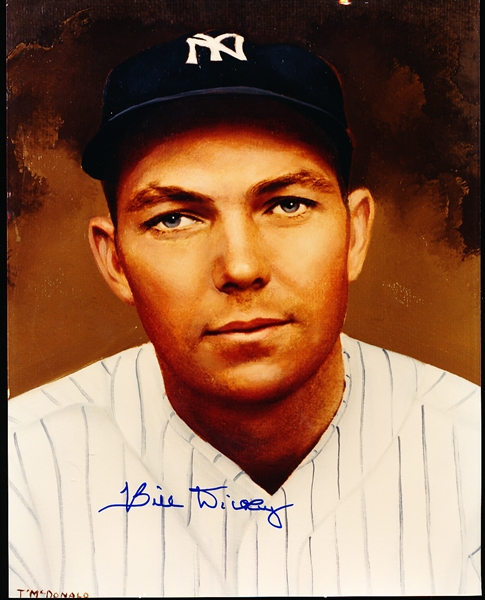 Autographed Bill Dickey New York Yankees MLB Color 8” x 10” Drawing