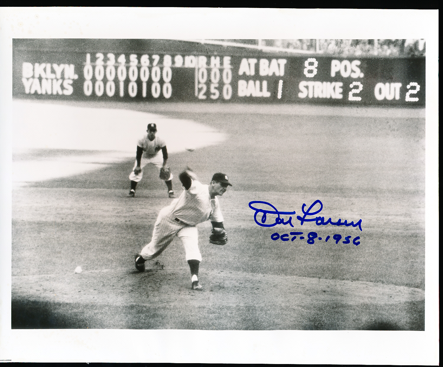 Lot Detail - Autographed Don Larsen New York Yankees MLB B/W 8” X 10” Photo