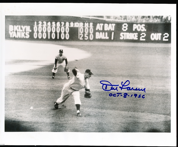 Autographed Don Larsen New York Yankees MLB B/W 8” x 10” Photo