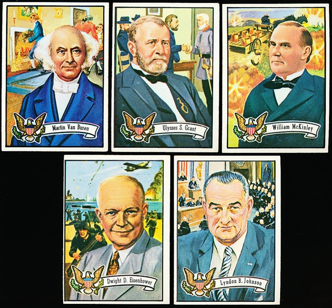 1956 Topps “U.S. Presidents” (R714-23)- 5 Diff.