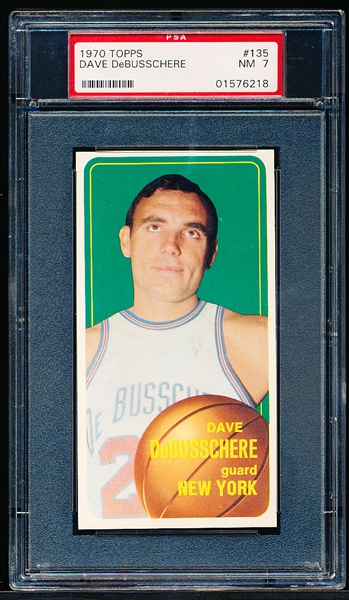 1970-71 Topps Basketball- #135 Dave DeBusschere, Knicks- PSA NM 7