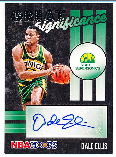 2020-21 Hoops Bsbkl. “Great Significance” #GS-DEL Dale Ellis, Seattle Supersonics