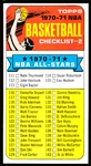 1970-71 Topps Basketball- #101 Checklist