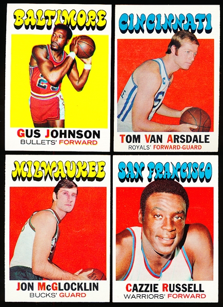 1971-72 Topps Basketball- 4 Diff