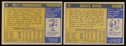 1971-72 Topps Basketball- 2 Diff Stars