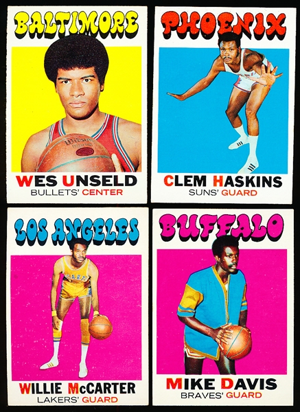 1971-72 Topps Basketball- 4 Diff