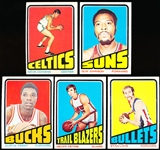 1972-73 Topps Basketball- 5 Diff