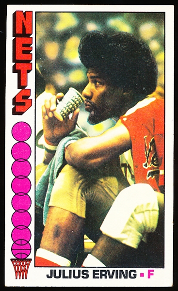 1976-77 Topps Bask- #1 Julius Erving, Nets