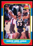 1986-87 Fleer Bask- #1 Kareem Abdul Jabbar, Lakers
