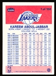 1986-87 Fleer Bask- #1 Kareem Abdul Jabbar, Lakers
