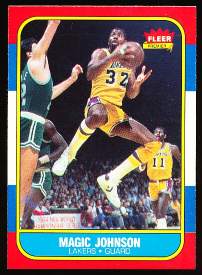 1986-87 Fleer Bask- #53 Magic Johnson, Lakers