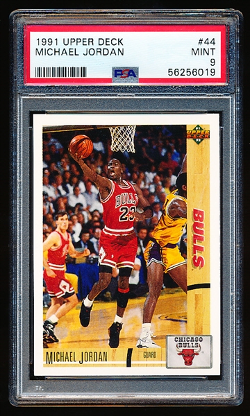1991-92 Upper Deck Basketball- #44 Michael Jordan, Bulls- PSA Mint 9