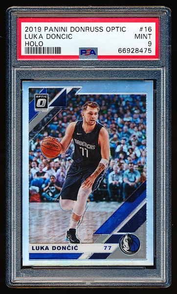 2019 Panini Donruss Optic Basketball- Holo- #16 Luka Doncic- PSA Mint 9