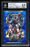 2021-22 Panini Prizm Bask- Prism Blue Ice- #260 Wilt Chamberlain- Beckett 8.5 (Nm-Mt+)- #056/125