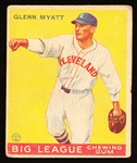 1933 Goudey Baseball- #10 Glenn Myatt, Cleveland Indians
