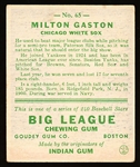 1933 Goudey Baseball - #65 Milton Gaston, White Sox