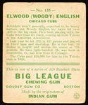 1933 Goudey Baseball- #135 Woody English, Cubs