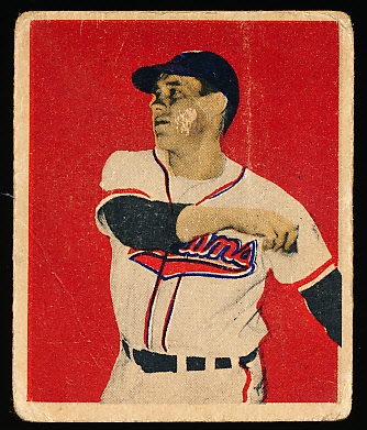 1949 Bowman Bb- #27 Bob Feller, Cleveland- Cream Back