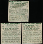 1952 Red Man Tobacco- No Tabs- 3 Diff- June Expirations
