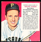 1953 Red Man Tobacco Bb- No Tab- NL #15 Ralph Kiner, Pirates