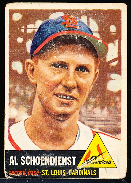 1953 Topps Baseball- #78 Red Schoendienst, Cards