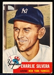 1953 Topps Baseball- #242 Charlie Silvera, Yankees- Hi#