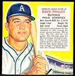 1954 Red Man Tobacco Bb- No Tab- AL #9 Dave Philley, Phila A’s Variation