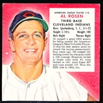 1954 Red Man Tobacco Bb- No Tab- AL #12 Al Rosen,  Cleveland