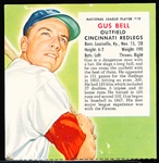 1954 Red Man Tobacco Bb- No Tab- NL #19 Gus Bell, Reds