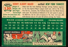 1954 Topps Baseball- #130 Hank Bauer, Yankees