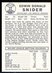 1960 Leaf Baseball- #37 Duke Snider, Dodgers