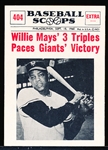 1961 Nu Card Bb Scoops- #404 Willie Mays