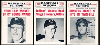 1961 Nu Card Bb Scoops- 3 Diff