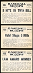 1961 Nu Card Bb Scoops- 3 Diff