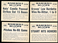 1961 Nu Card Bb Scoops- 4 Diff