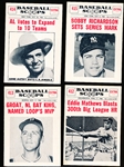 1961 Nu Card Bb Scoops- 4 Diff