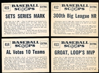 1961 Nu Card Bb Scoops- 4 Diff