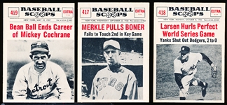 1961 Nu Card Bb Scoops- 3 Diff