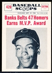 1961 Nu Card Bb Scoops- #420 Ernie Banks