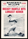 1961 Nu Card Bb Scoops- #422 Mickey Mantle