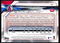 2018 Bowman Bb- #49 Shohei Ohtani, Angels